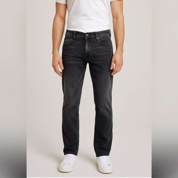 DL1961 Men’s Slim Straight Jeans – Size 38x34 Faded Black Denim - Picture 1 of 8